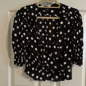 NWT Icons objects of devotion Cha cha blouse in polka dot